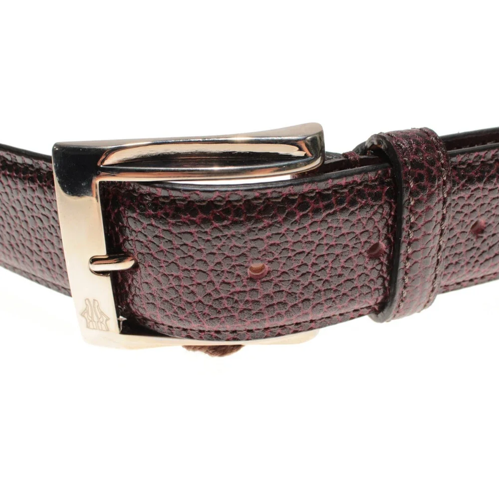 Di Bianco NWT Cut to Size Dress Belt In Dark Red Pebbled Leather One Size